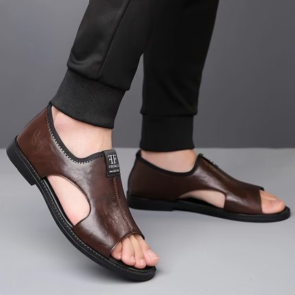 CoolStride™ – Sandales Homme Confort en Cuir pour Randonnée et Été