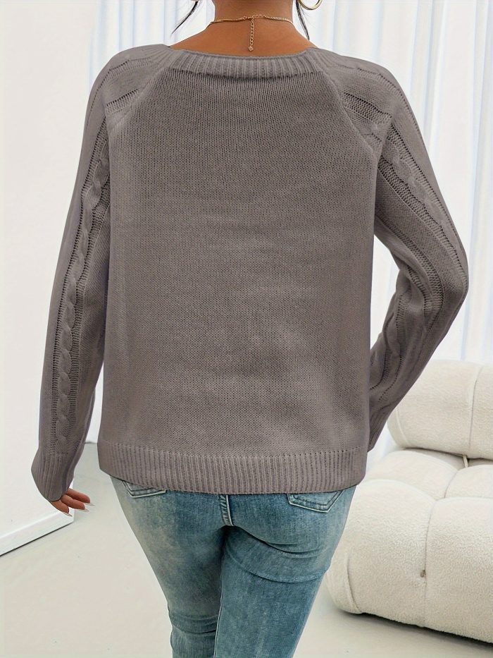 CosyTwist™ – Pull Femme Hiver Chaud & Tendance