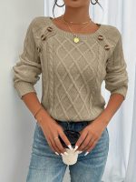 CosyTwist™ – Pull Femme Hiver Chaud & Tendance