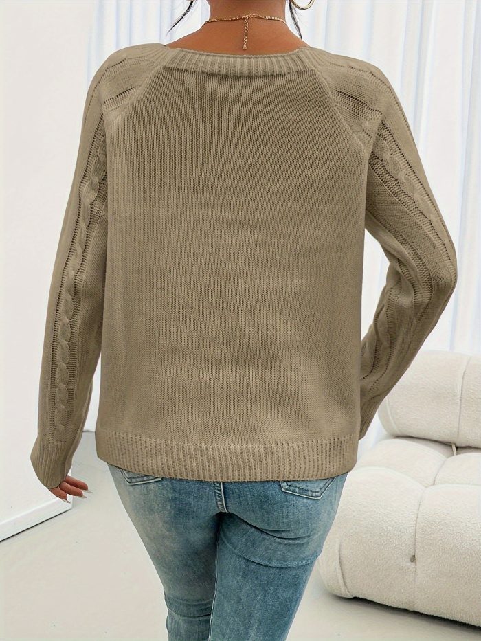 CosyTwist™ – Pull Femme Hiver Chaud & Tendance