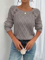 CosyTwist™ – Pull Femme Hiver Chaud & Tendance