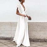 Donata™ – Robe Femme Élégante à Col en V Polyvalente et Confortable