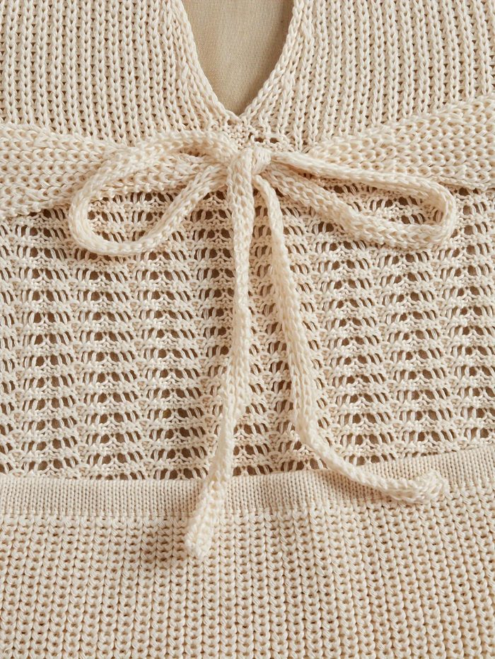 Elbea™ – Robe Crochet Femme Courte Transparente Bohème Chic Été