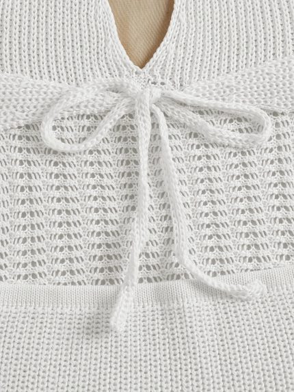 Elbea™ – Robe Crochet Femme Courte Transparente Bohème Chic Été