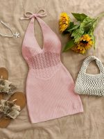 Elbea™ – Robe Crochet Femme Courte Transparente Bohème Chic Été