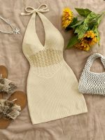 Elbea™ – Robe Crochet Femme Courte Transparente Bohème Chic Été
