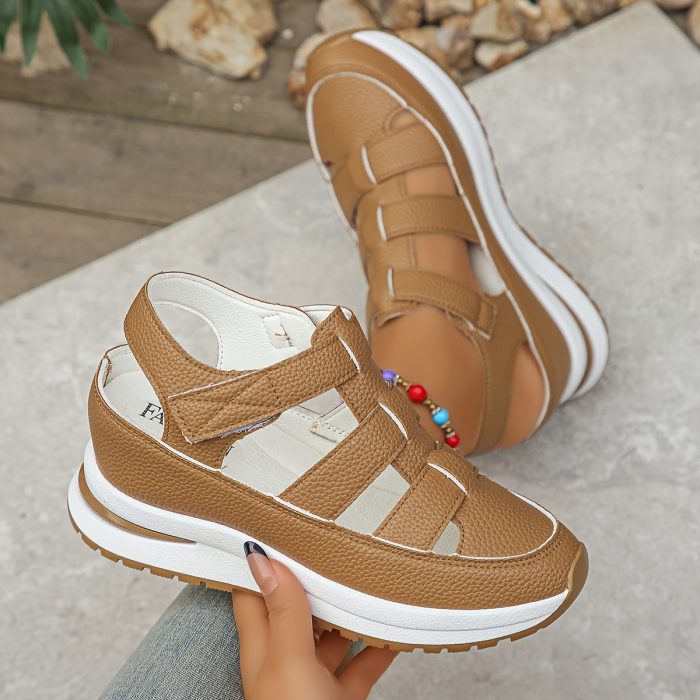 ElevaSoft™ – Sandales Compensées Femme Confortables et Orthopédiques