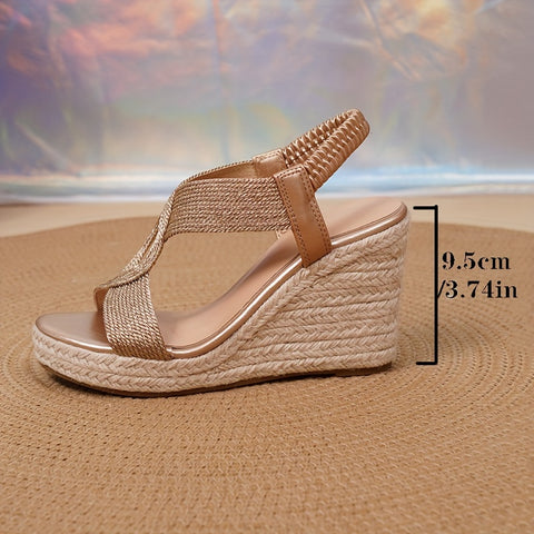 ElisaHeel™ – Sandales Femme à Talon Compensé