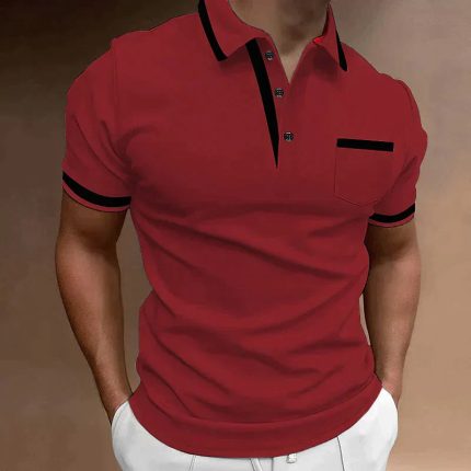 Endymion™ – Polo Homme Manche Longue en Coton Respirant Confortable