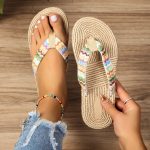 EthnoChic™ – Sandales Plates Femme Chic Confortables et Antidérapantes