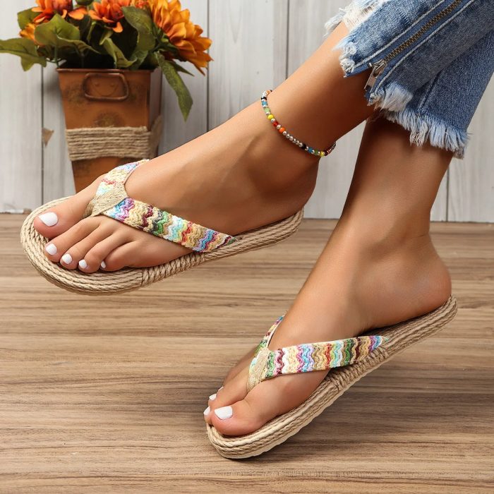 EthnoChic™ – Sandales Plates Femme Chic Confortables et Antidérapantes