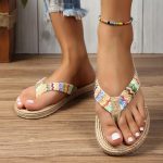 EthnoChic™ – Sandales Plates Femme Chic Confortables et Antidérapantes