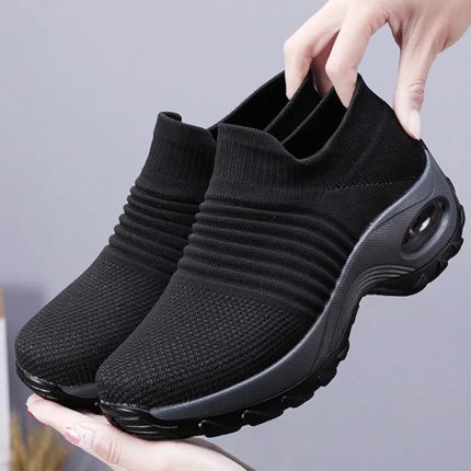 FashionStep™ – Baskets Femmes Confortables en Maille Respirante Blanche
