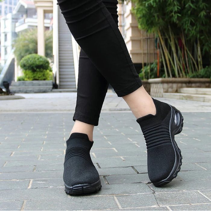 FashionStep™ – Baskets Femmes Confortables en Maille Respirante Blanche