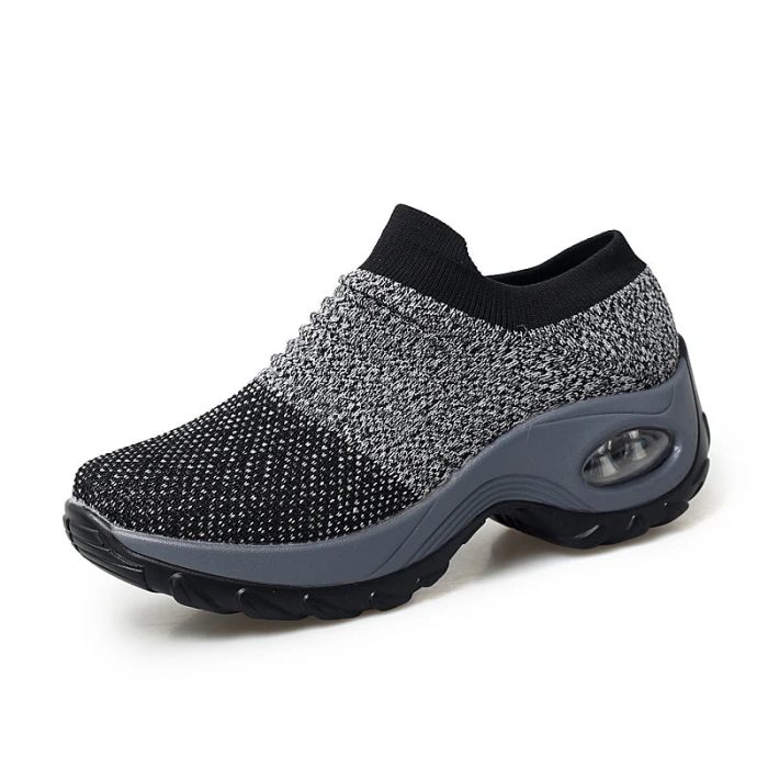 FashionStep™ – Baskets Femmes Confortables en Maille Respirante Blanche