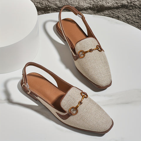 FemmeLuxe™ – Sandales Femme Plates Fermées Devant