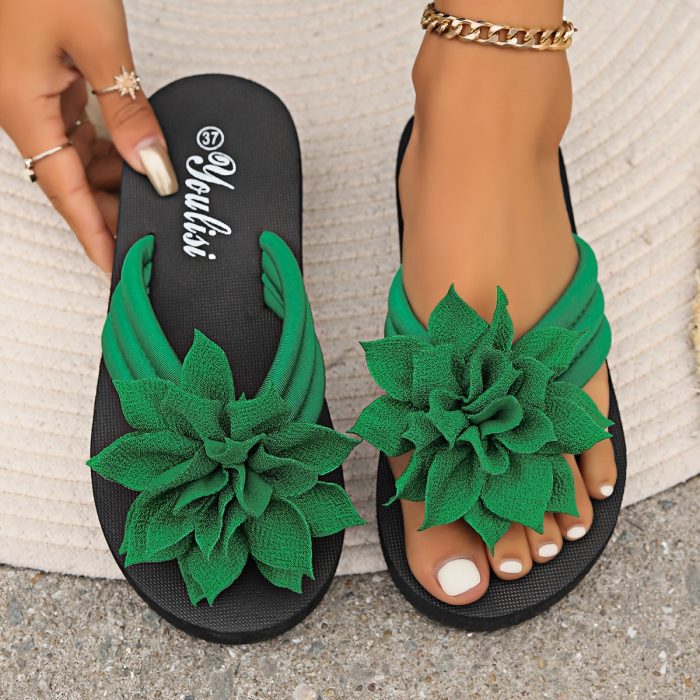 FleuriaStep™ – Tongs Femme Confortables & Élégantes pour l’Été