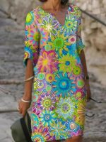 Variant image for FloraCharm™ – Robe d'Été Femme Chic en Coton 100% Respirant-1