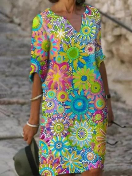Variant image for FloraCharm™ – Robe d'Été Femme Chic en Coton 100% Respirant-1