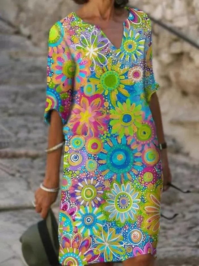 Variant image for FloraCharm™ – Robe d'Été Femme Chic en Coton 100% Respirant-1
