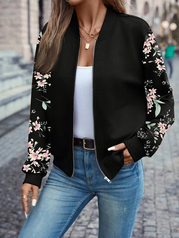 FloraZipp™ – Veste Zippée Femme Imprimée & Tendance