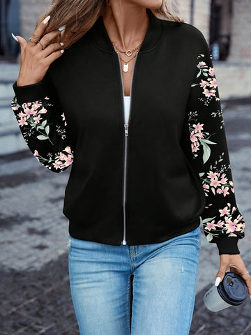 FloraZipp™ – Veste Zippée Femme Imprimée & Tendance