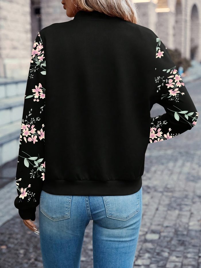 FloraZipp™ – Veste Zippée Femme Imprimée & Tendance