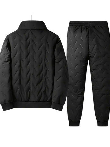 FrostFit™ Ensemble de Sportswear Homme | Veste & Pantalon Doublés Polaire