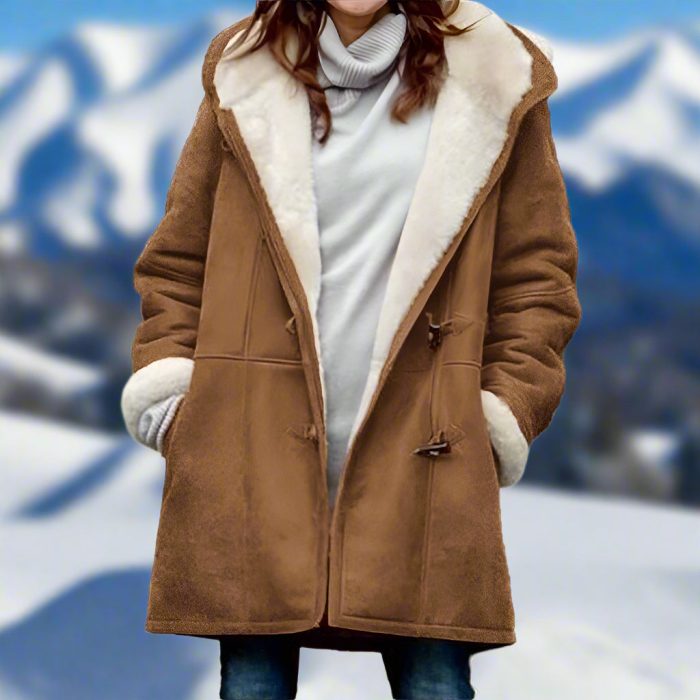 FrostMia™ – Manteau Hiver Long à Capuche