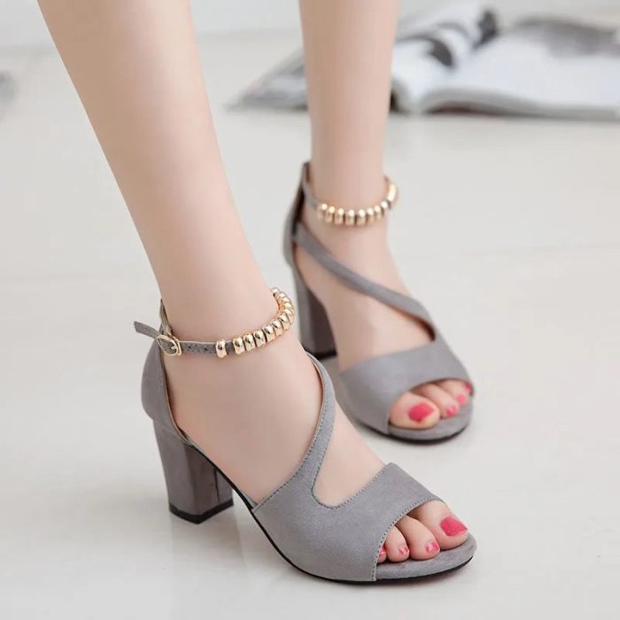 GlamStep™ – Sandales Femme Élégantes avec Talons Hauts et Confort Optimal