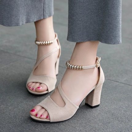 GlamStep™ – Sandales Femme Élégantes avec Talons Hauts et Confort Optimal