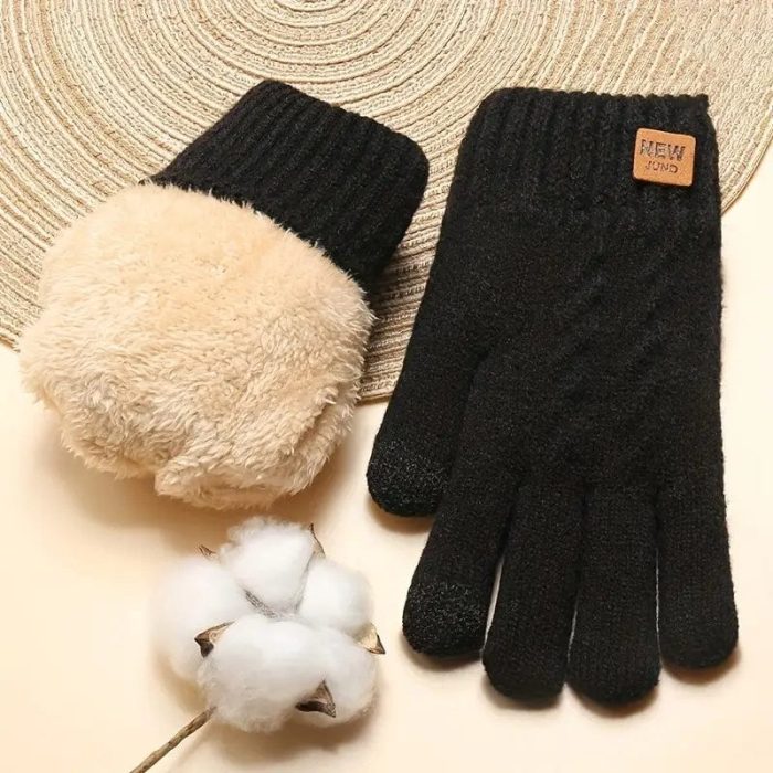 Glovio - Gants Tactiles d'Hiver Doublés en Fourrure