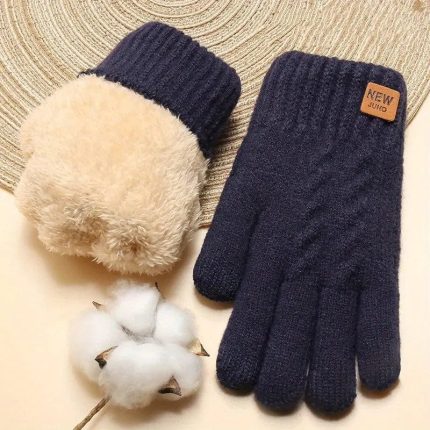Glovio - Gants Tactiles d'Hiver Doublés en Fourrure