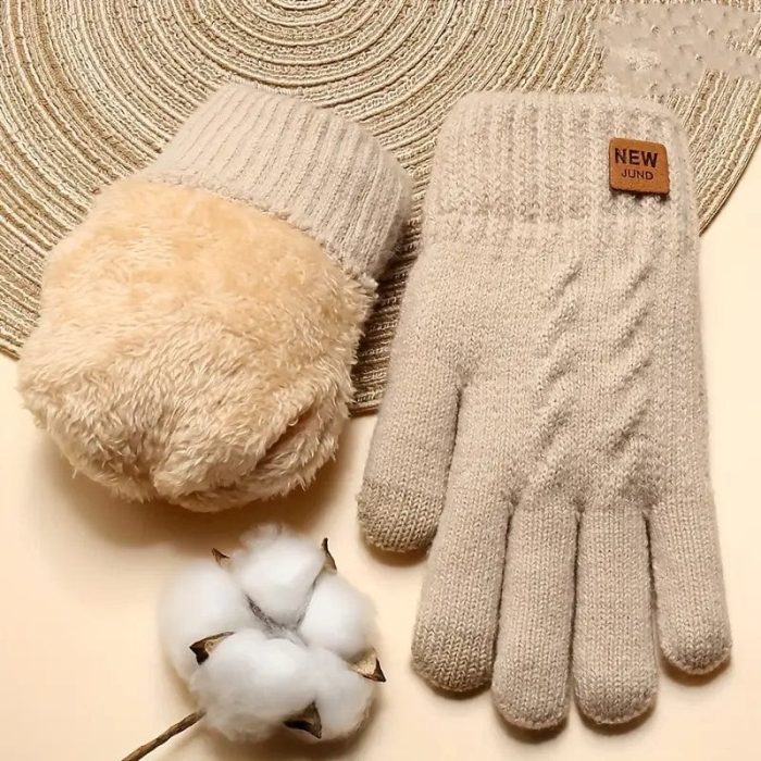 Glovio - Gants Tactiles d'Hiver Doublés en Fourrure