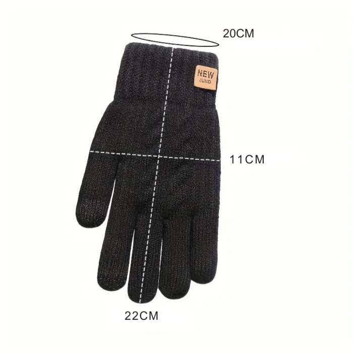 Glovio - Gants Tactiles d'Hiver Doublés en Fourrure