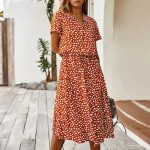 Evelina™ – Robe Chemise Femme À Pois Ajustable Élégance Estivale-5