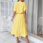 Evelina™ – Robe Chemise Femme À Pois Ajustable Élégance Estivale-3