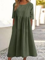 Ivanna™ – Robe Longue Femme Confortable et Élégante en Coton Léger