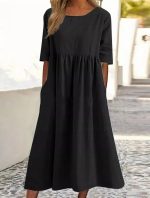 Ivanna™ – Robe Longue Femme Confortable et Élégante en Coton Léger