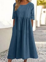 Ivanna™ – Robe Longue Femme Confortable et Élégante en Coton Léger