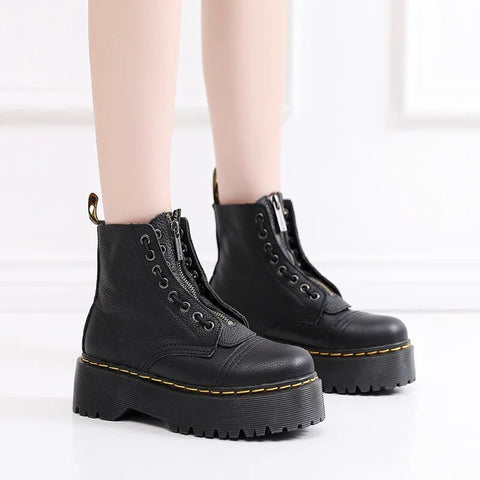 Bottes Nevoria™ – Élégance Hivernale en Cuir Véritable