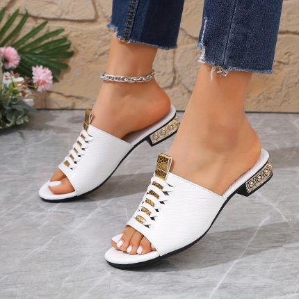 Lunessa™ – Sandale Femme Chic et Confortable à Talon Bloc Été