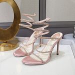 LuxeTwist™ – Sandales Femme Élégantes en Cuir avec Cristaux Scintillants