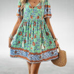 FLORE™ – Robe Femme Bohème Chic Imprimé Floral Légère et Élégante-3