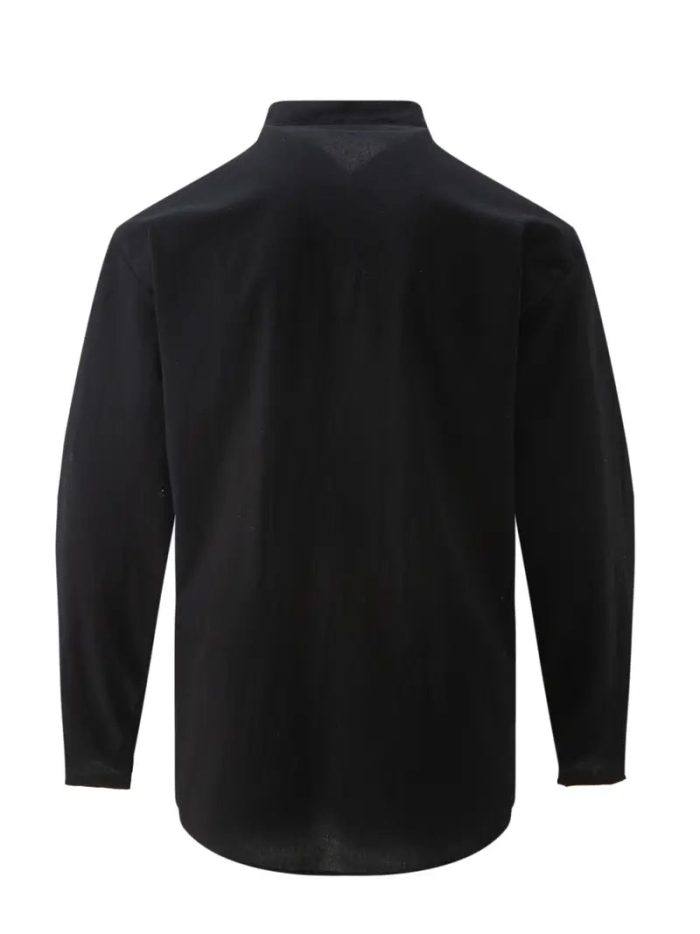 MaoFocus™ – Chemise Col Mao Homme Décontractée