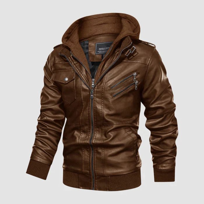 Variant image for Raoul™ – Blouson Moto Homme en Cuir Élégant et Protecteur Urbain-1