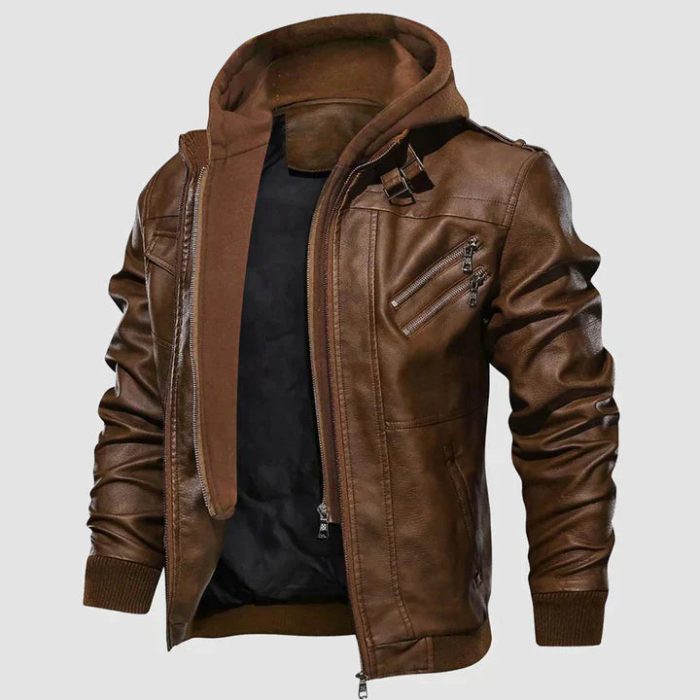 Raoul™ – Blouson Moto Homme en Cuir Élégant et Protecteur Urbain-2