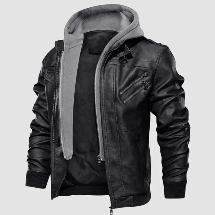 Raoul™ – Blouson Moto Homme en Cuir Élégant et Protecteur Urbain-4