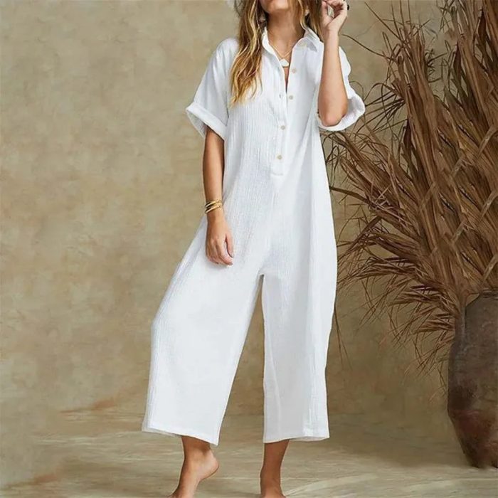 Aurelia™ – Combinaison Femme Chic à Jambes Larges Élégante et Confortable-4