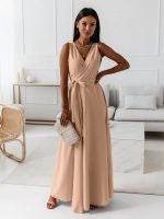 Annabelle™ – Robe Longue Femme Élégante Encolure en V Confortable et Polyvalente-5